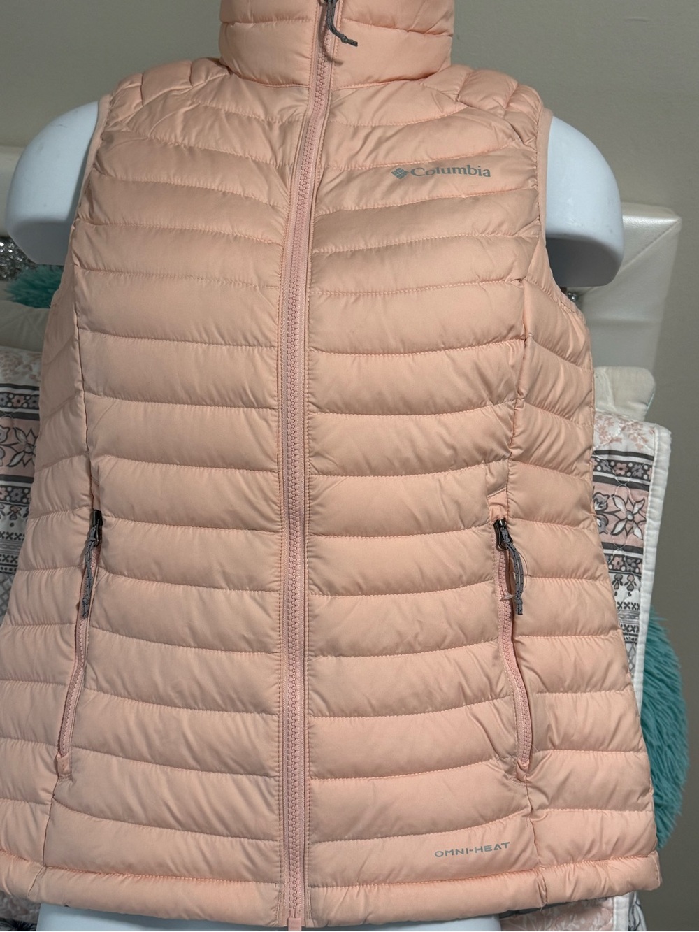 Columbia Peach Quilted Packable Puffer Vest - Picture 2 of 8